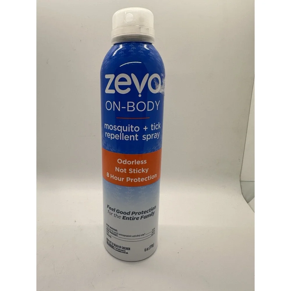 Zevo On-Body Mosquito Tick Spray 6oz + Ben's 100 DEET Repellent‎ Lot New Sealed